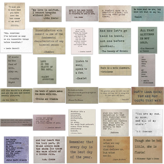 Retro Quote Sticker Set 60 Pack