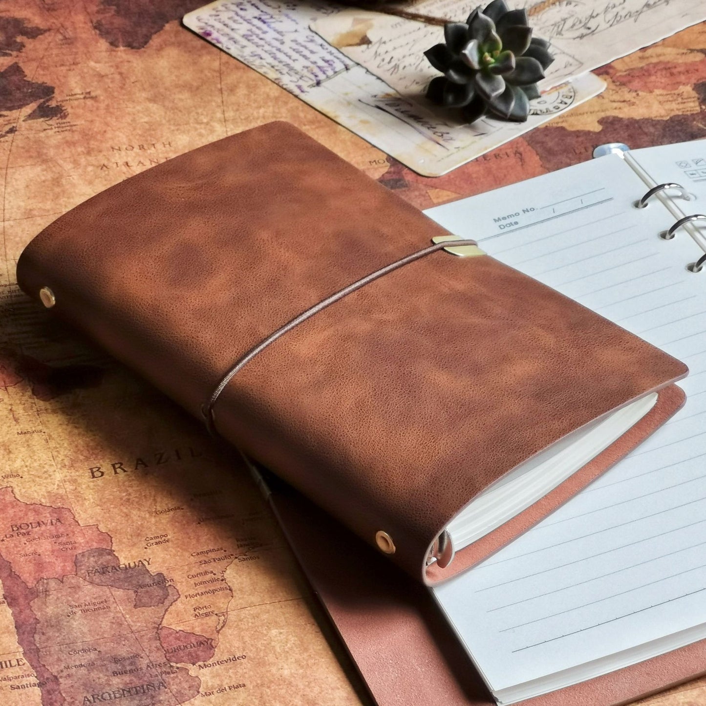 Vintage A5 Notebook with Strap