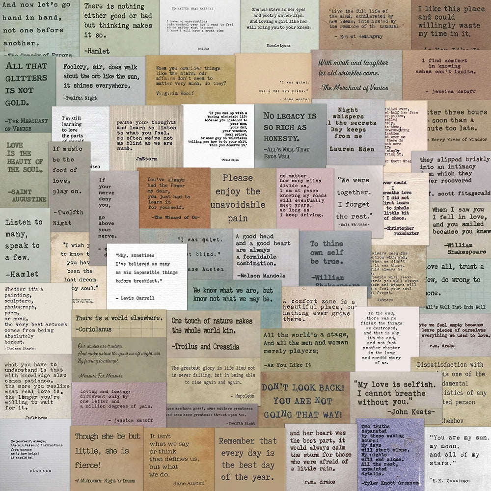 Retro Quote Sticker Set 60 Pack