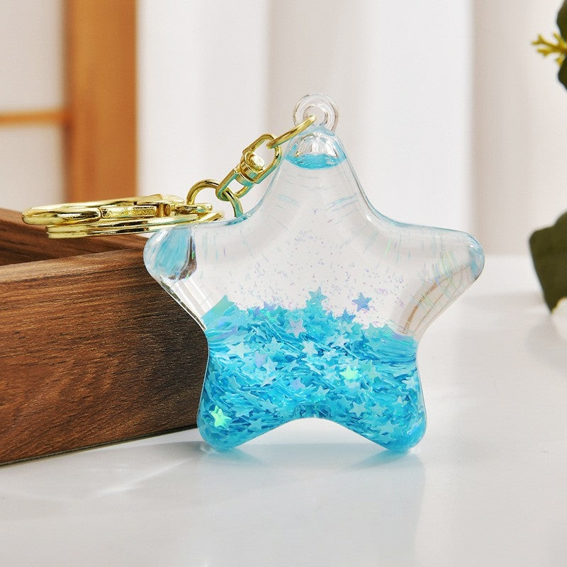 Star Liquid Keychain